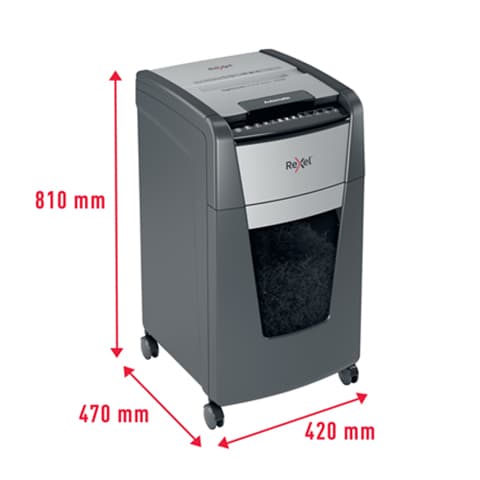 Destructora automática Rexel Optimum AutoFeed 300M de microcorte medidas