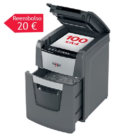 Destructora automática Rexel Optimum AutoFeed 100X de corte en partículas