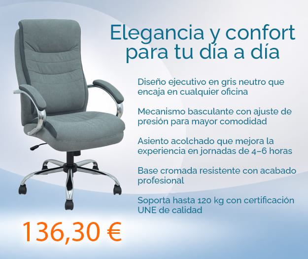 Silla de despacho gris Opti533