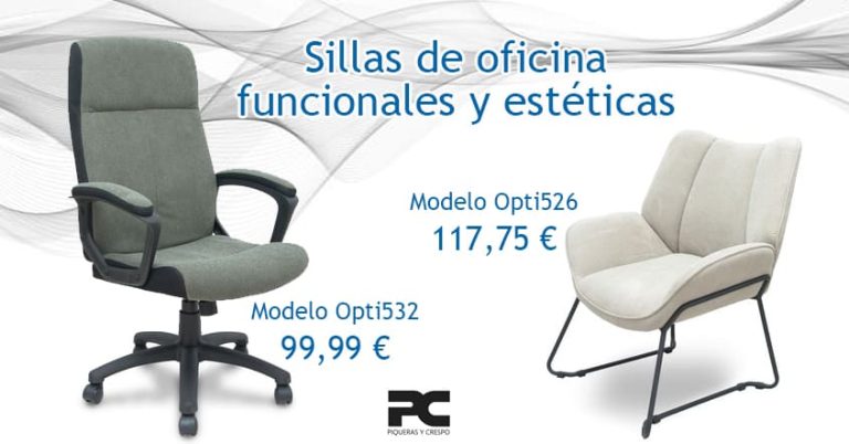 Sillas de oficina funcionales y estéticas