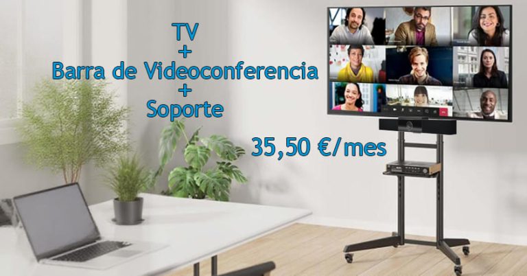 TV + Barra de videoconferencia + Soporte