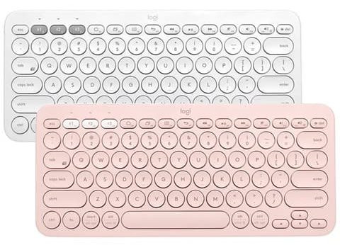 Teclado Compacto Inalámbrico por Bluetooth Logitech K380 Rosa-Blanco