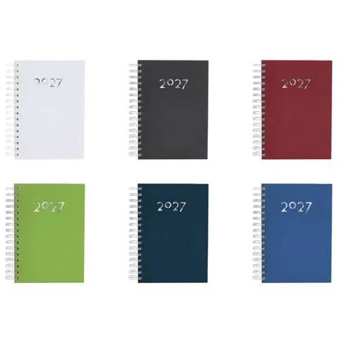 agenda 2027 de espiral página día colores