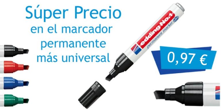 Súper precio en marcadores permanentes Edding