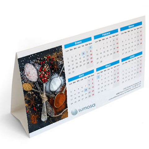 calendario de sobremesa personalizable