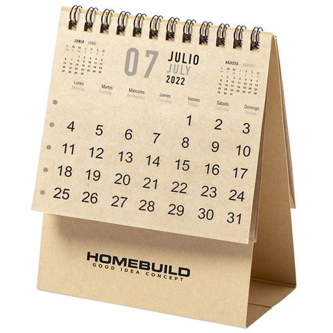 calendario reciclado personalizable