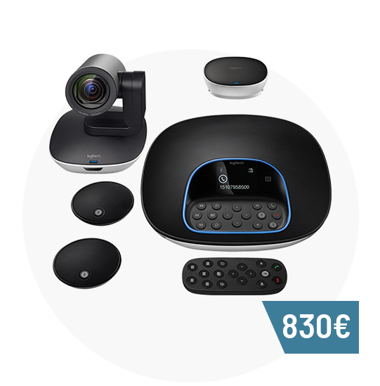 Sistema de videoconferencia para salas pequeñas y medianas de Logitech