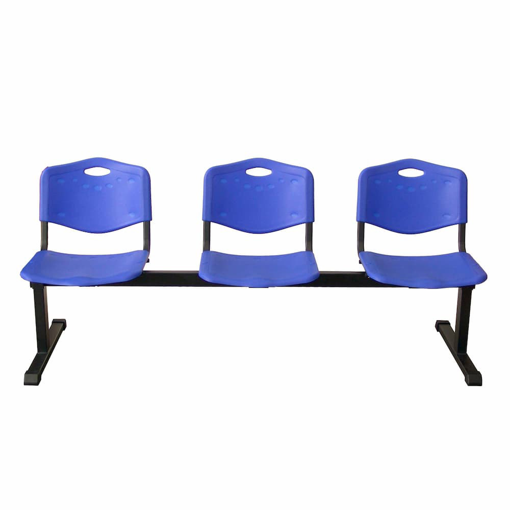 bancada robledo 3 plazas azul