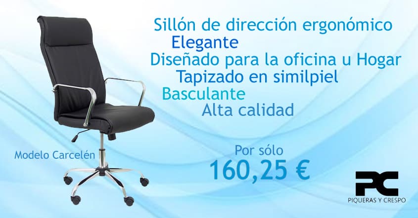sillón de dirección de similpiel ergonómico