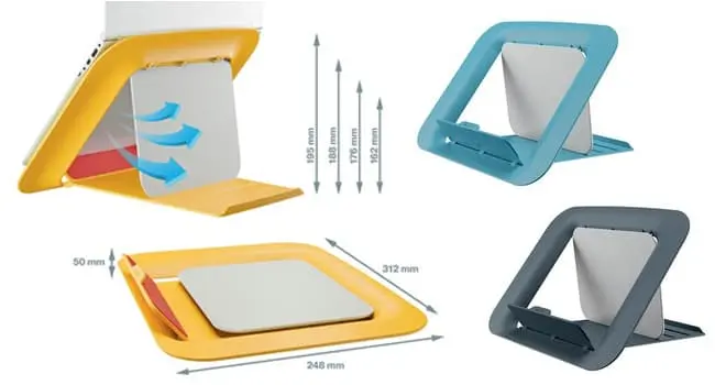 Soporte ajustable para portátil de colores Leitz Ergo Cosy